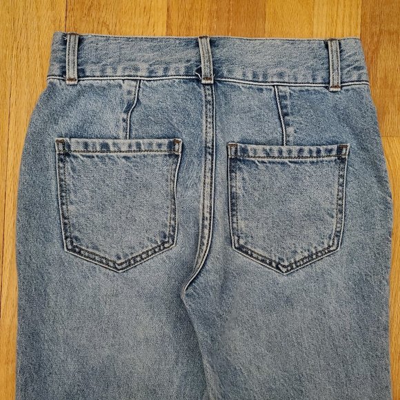 Free People Jeans Womens 27x26 Blue Light Wash Ankle Regular High Waist Mom 25 - Picture 7 of 14